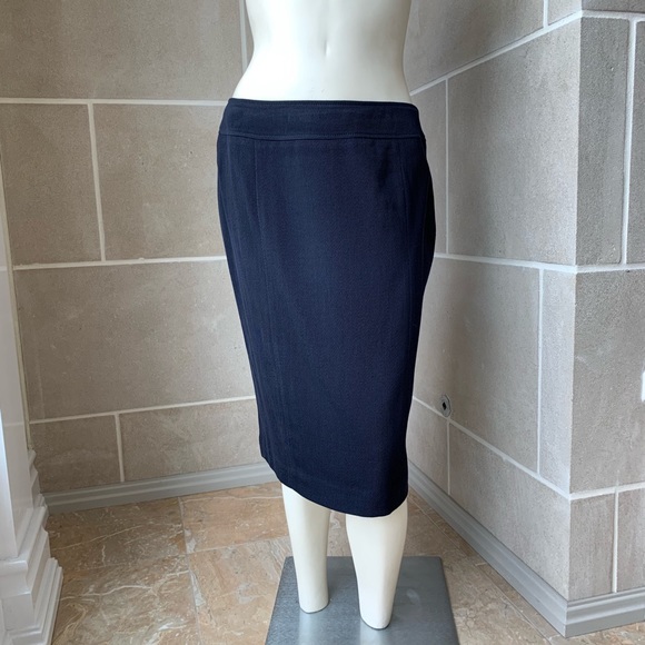 Les Copains Navy Wool Skirt Suit - Picture 2 of 8